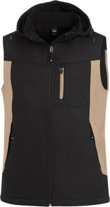 FHB JUSTUS softshell waistcoat work waistcoat beige black size L (L)