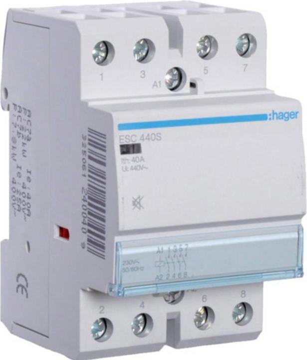 Actual product image Hager Contactor 40A 4S 230V hum free