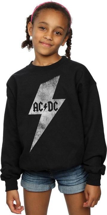 Actual product image AC/DC Girls Lightning Bolt Sweatshirt (128)