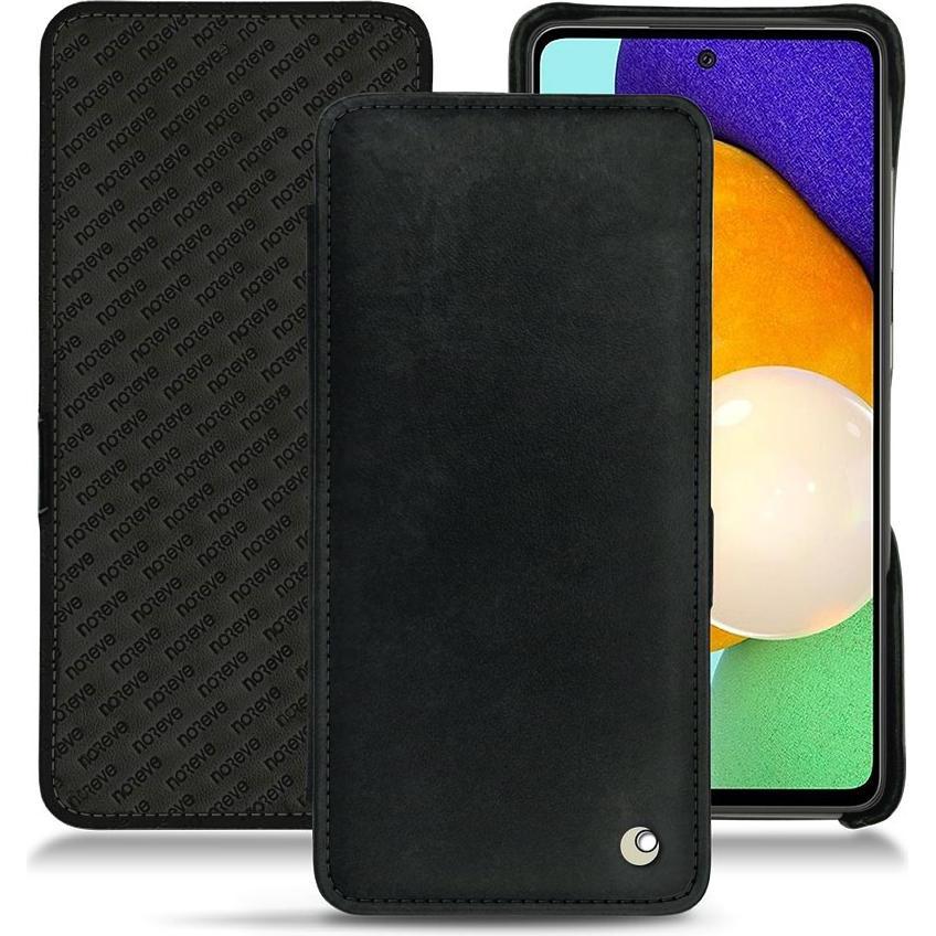 Noreve Lederschutzhülle horizontal (Samsung Galaxy A52), Smartphone Hülle, Schwarz