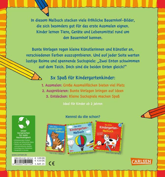 Das dicke Kindergarten-Malbuch