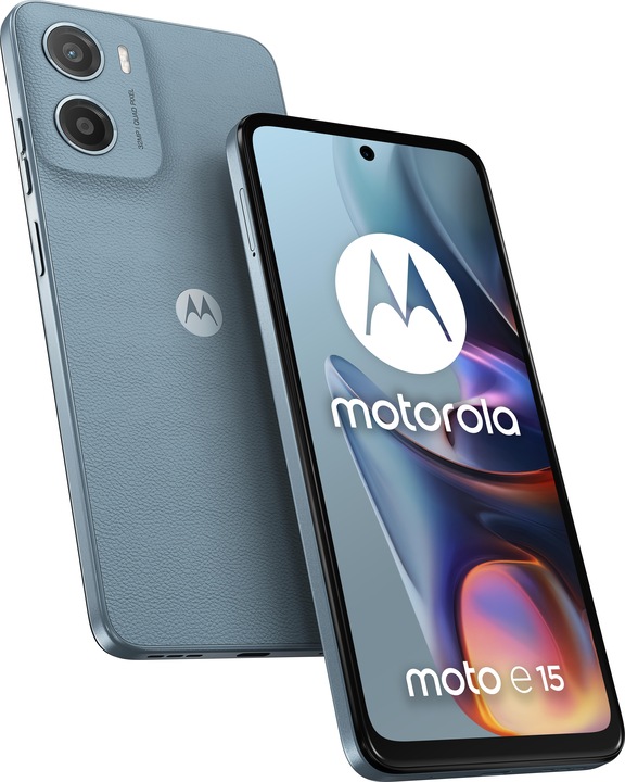 Motorola Smartfon Moto E15 2/64GB Misty Blue (64 GB, Misty Blue, 6.67", Dual SIM, 32 Mpx, 4G)