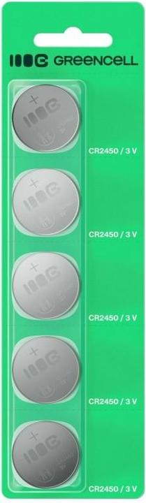 GreenCell Charger Green cell Baterijas Green Cell Blister 5x Lithium Battery CR2450 (5 pz., CR2450, 600 mAh)