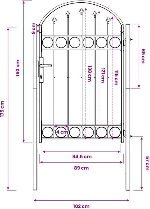 Produktbild vidaXL Gartenzaun-Tor