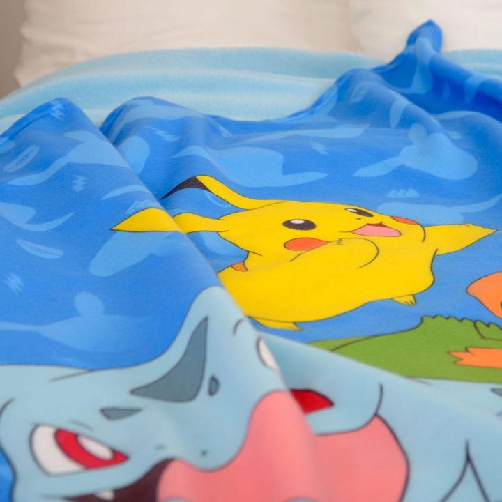 Actual product image Herding Pokemon couverture polaire Starter Pokemon 130 x 160 cm (130 x 160 cm)