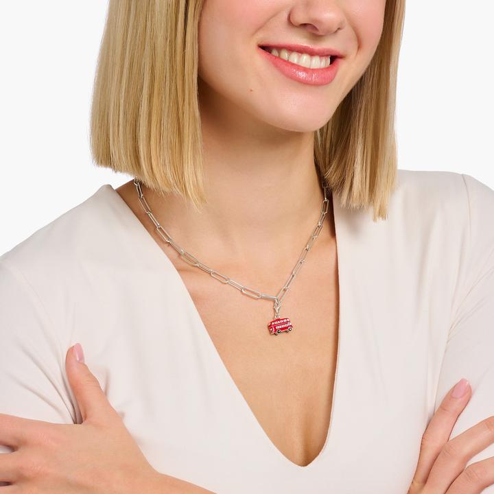 Immagine prodotto Thomas Sabo Ciondolo a forma di ciondolo rosso London bus argento (Argento 925, Smalto)