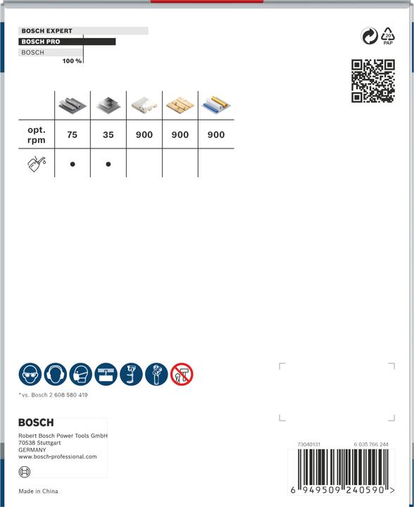 Valori nutrizionali e ingredienti Bosch Professional Zubehör Sega a tazza PRO Multi Material PC Plus, 121 mm (121 millimetri)