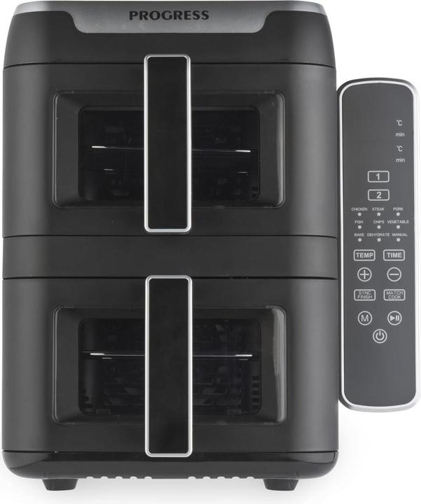Produktbild Progress Vertikale Doppelschubladen-Fritteuse mit Sichtfenstern, 12 Voreinstellungen