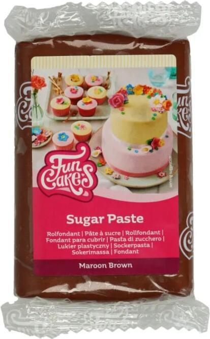 Actual product image FunCakes Sugar paste - Maroon Brown - 250gr (1x)