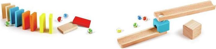 Immagine prodotto Hape Pista di marmo a due corsie con domino