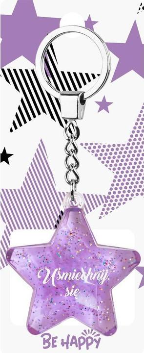 Actual product image Be-Happy Keyring pendant star smile
