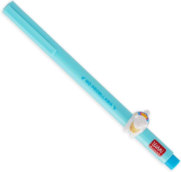 Actual product image Legami Roller gel pen Llama (Sky blue, 1 x)