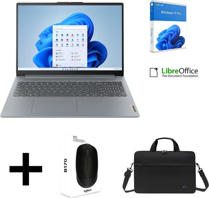 Actual product image Lenovo IdeaPad Slim 3 16ABR816" WUXGA, AMD Ryzen 7, 16GB RAM, 2TB SSD +Tasche, Maus & Office (16", 2000 GB, 16 GB, DE, AMD Ryzen 7 7730U)