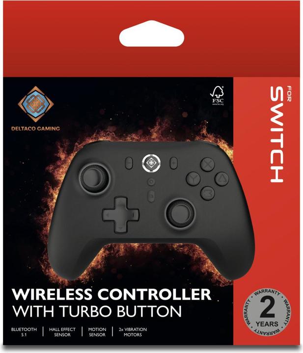 Image du produit Deltaco Contrôleur de jeu sans fil (PC, Switch)