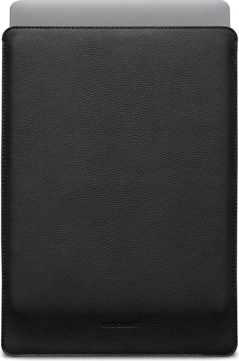 Woolnut Leather Sleeve -suojatasku 16" MacBook Pro, musta (16", Apple)
