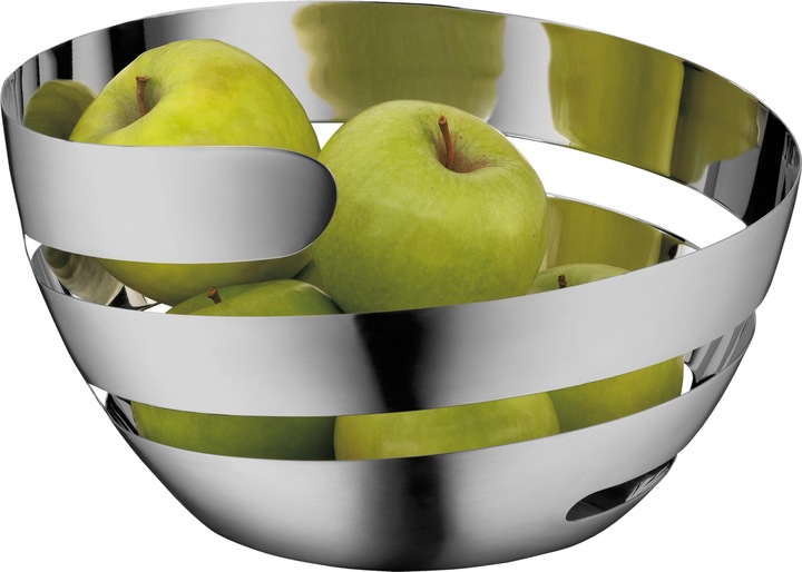 Produktbild WMF Obstkorb gross dekorative Obstschale Brotkorb 26cm Peel Edelstahl teilmatt (16.5 x 26 x 25.5 cm)