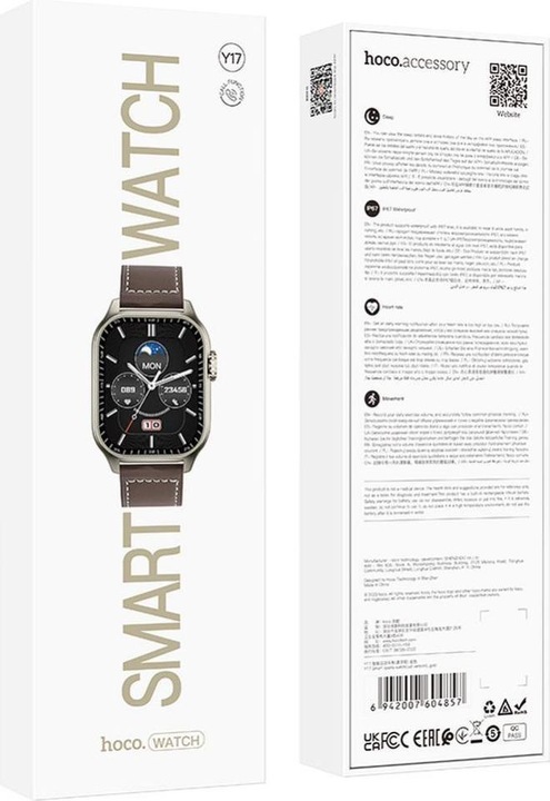 Produktbild Hoco Kopfhörer mit Mikrofon Smartwatch mit Anruffunktion Y17 gold