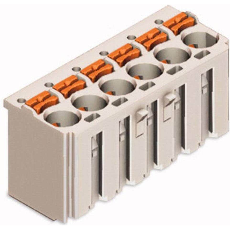 Wago Connettore multipoint femmina a 1 filo, Cavo + Spina elettrica, Grigio