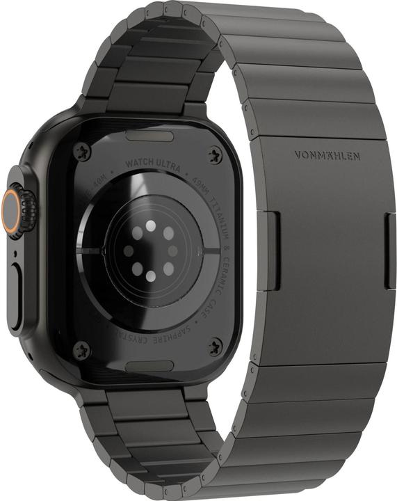 Produktbild Vonmählen Titan Gliederarmband Pro für Apple Watch 44/45/46/49mm, schwarz (316L-Edelstahl)