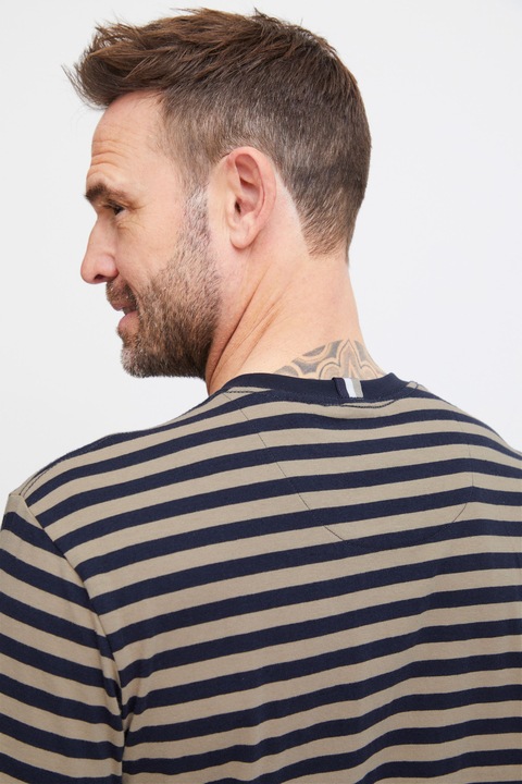 Produktbild FQ1924 FQTom SS stripe linnen blend tee 21900649 (M)
