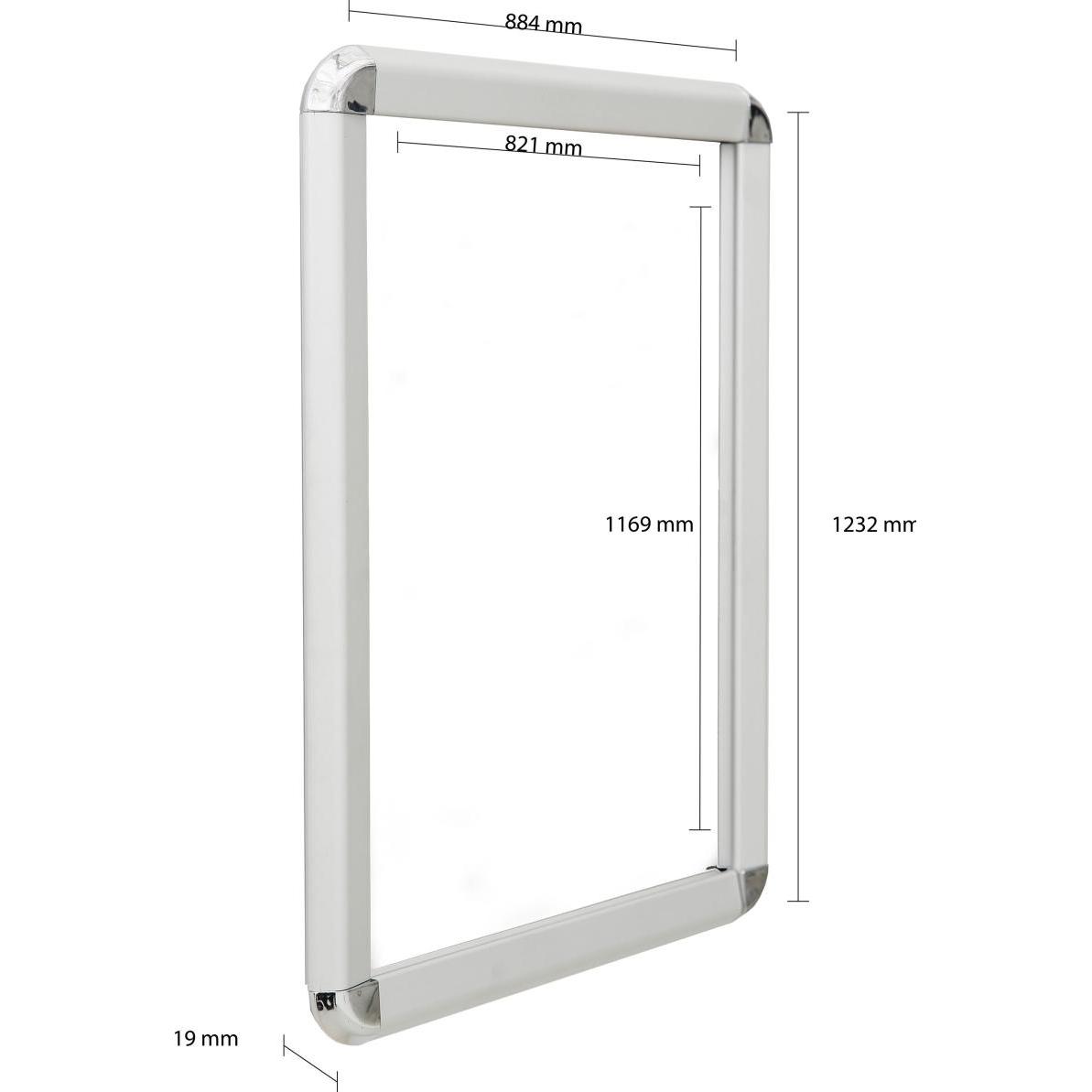 Thumbnail - Update Displays, Prospektständer, Klapprahmen 32mm Rondo A0 silber eloxiert