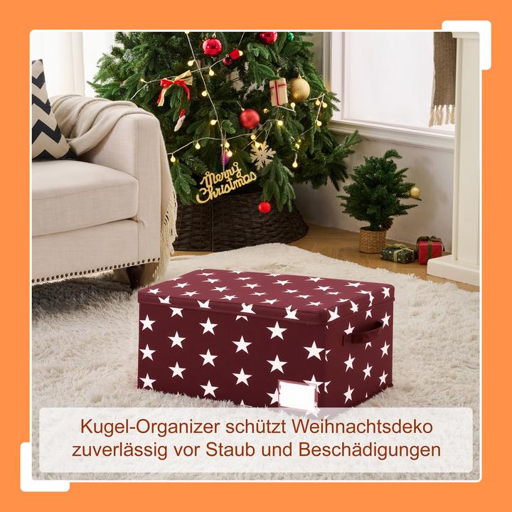 Produktbild Relaxdays Weihnachtskugel Aufbewahrungsbox (42.50 cm, 1x)