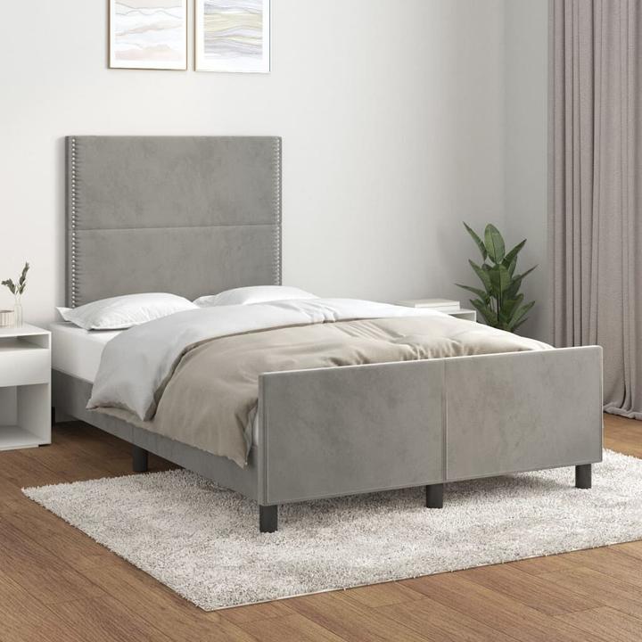 Image du produit vidaXL Bettgestell mit Kopfteil (120 x 200 cm)