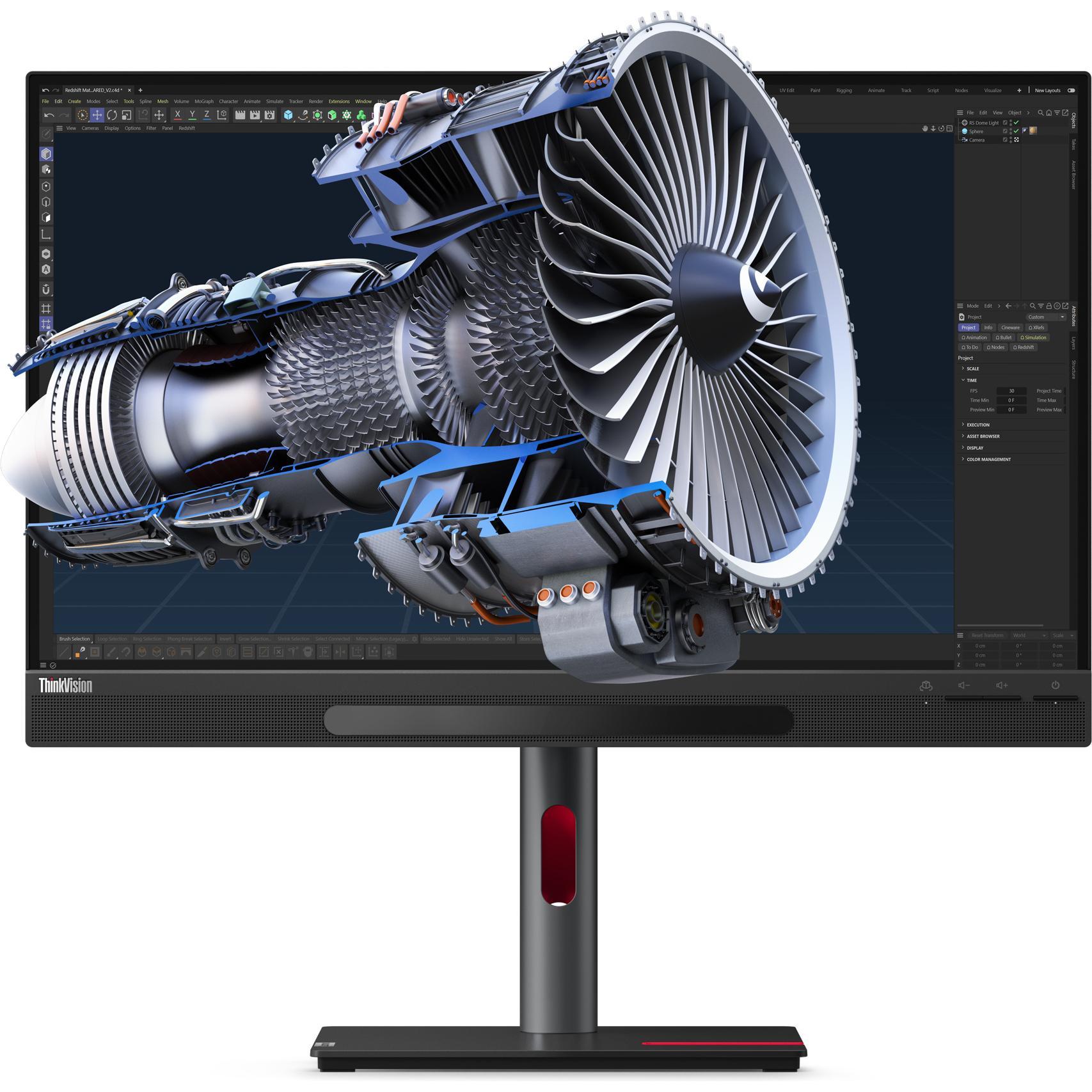 Lenovo ThinkVision 27 3D (3840 x 2160 Pixel, 27"), Monitor, Schwarz