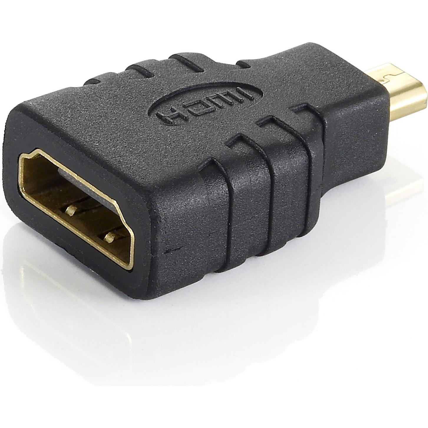 equip HDMI a (Micro HDMI, 3.70 cm), Adattatore dati + video, Nero