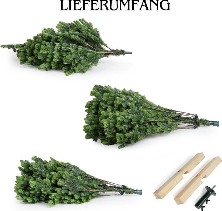 Produktbild Hermex Weihnachtsbaum 180cm Kunsttanne Christbaum Tannenbaum Tanne Xmas-Baum (180 cm)