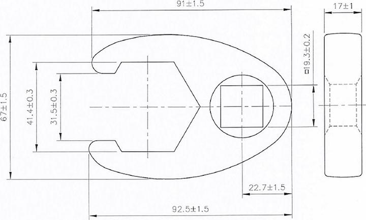 Image du produit BGS Clé col de cygne 20 mm (3/4) 41 mm (41 mm)