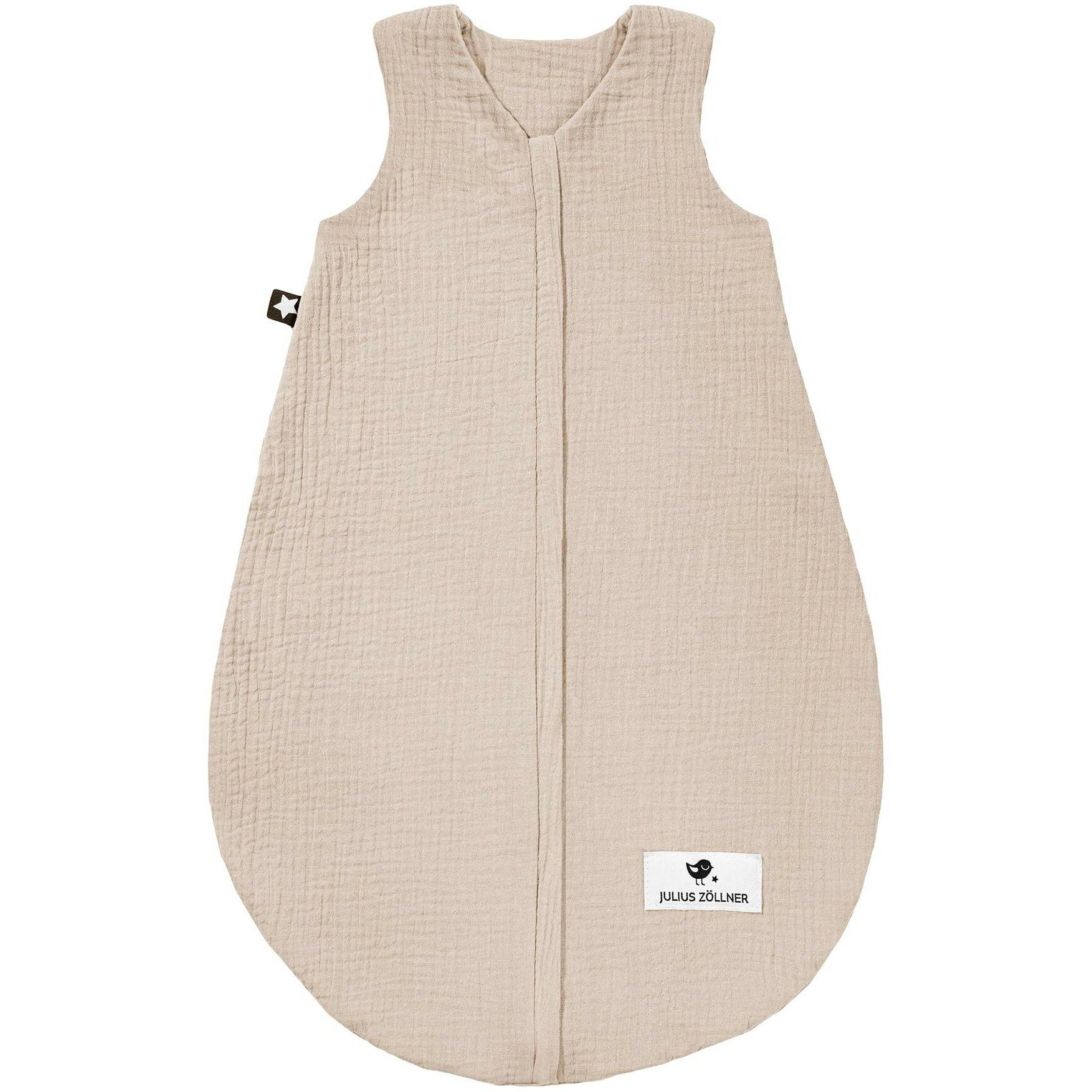 Julius Zöllner, Babyschlafsack, Sommerschlafsack aus Baumwollmusselin, Sand (74 cm)