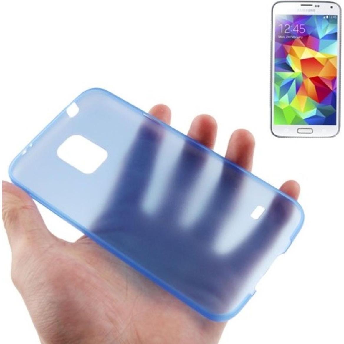 Thumbnail - König Design Schutzhülle Case Ultra Dünn 0,3mm für Handy Samsung Galaxy S5 / S5 Neo blau Transparent (Samsung Galaxy S5,...