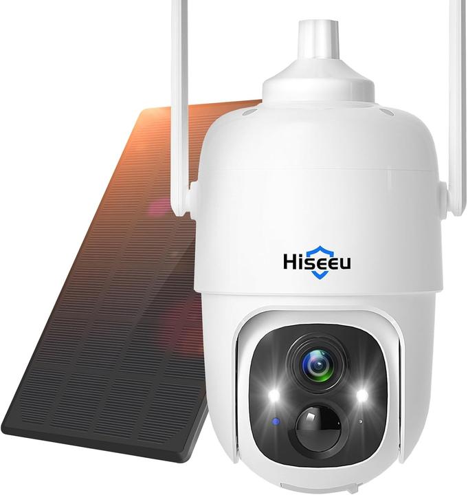 Actual product image Hiseeu 3G 4G LTE Solar Powered Outdoor Security Camera (2560 x 1440 Pixels)