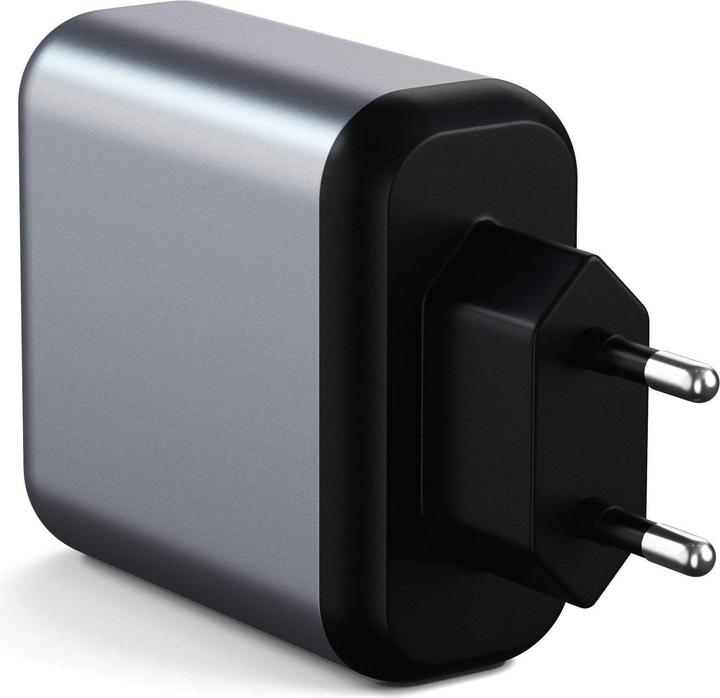 Productafbeelding Satechi Muurlader met dubbele poort USB C/A Space Gray (30 W, 1 portie)