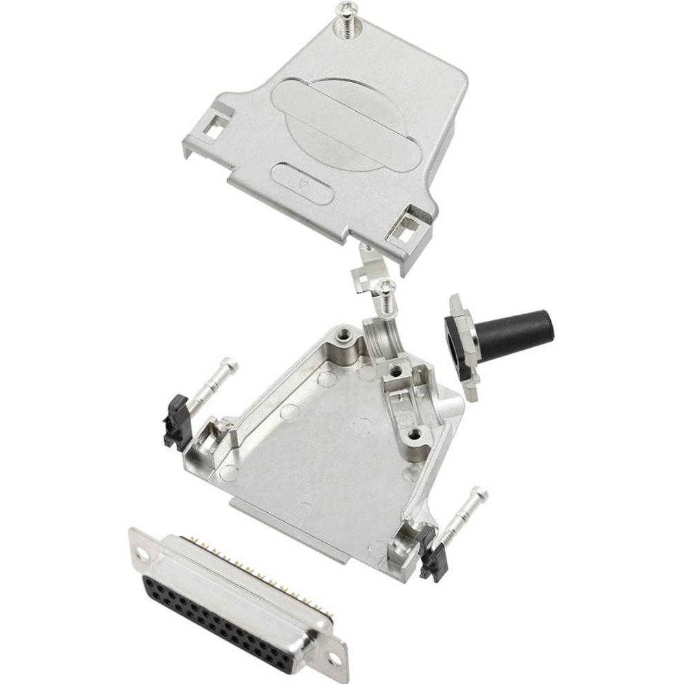 Tru Components TCD45ZF25DMSK 7709120 D-SUB Buchsenleisten-Set 45 ° Polzahl (num), Elektronikkabel + Stecker