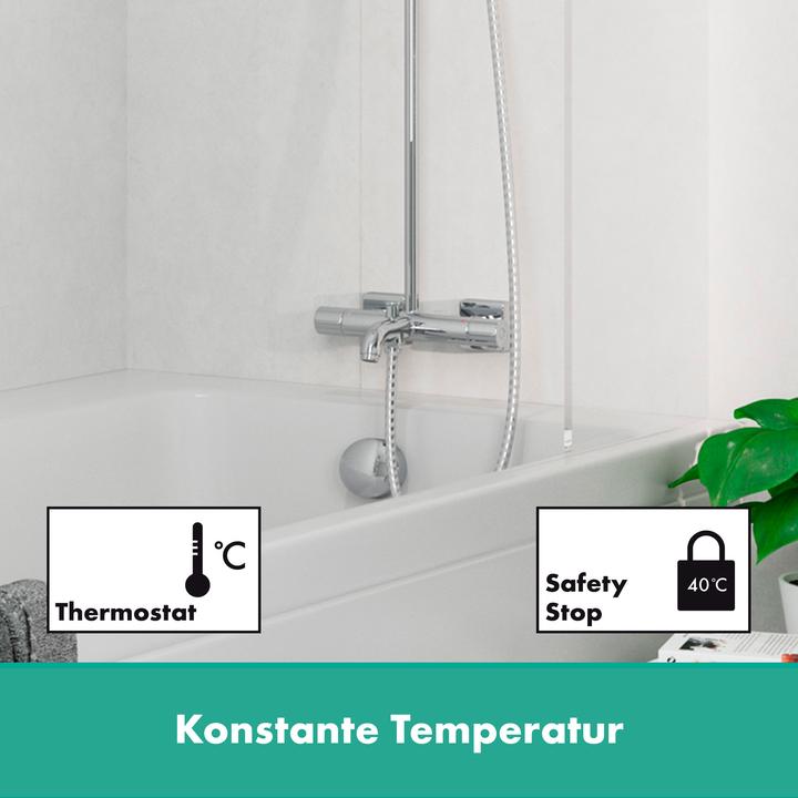 Produktbild hansgrohe HG Showerpipe VERNIS Shape 230 1jet mit Wannenthermostat chrom