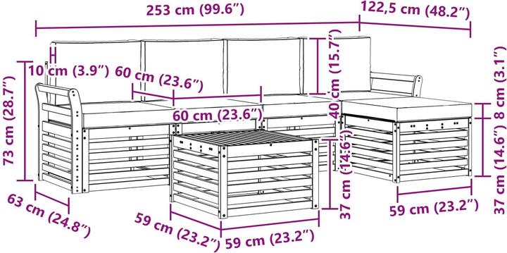 Produktbild vidaXL Outdoor-Sofa