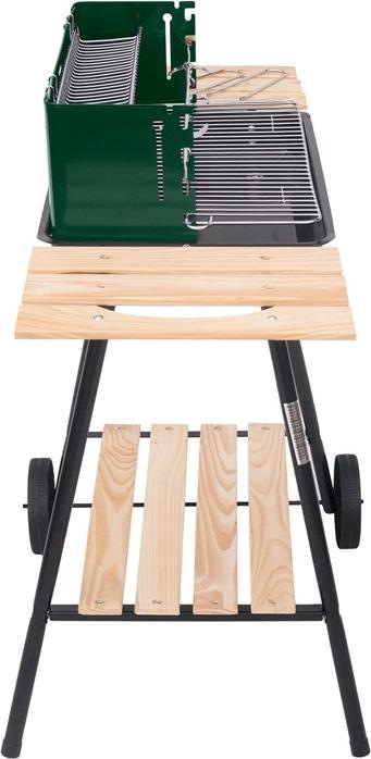 Actual product image Mirpol Rectangular Charcoal Grill on Wheels (29 cm)
