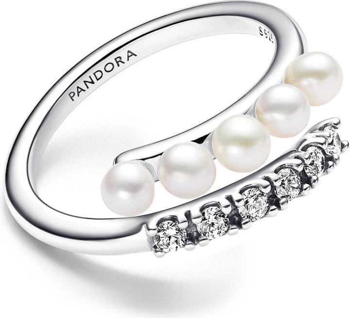 Produktbild Pandora Behandelte Süsswasserzuchtperlen & Pavé Offener Ring (56)