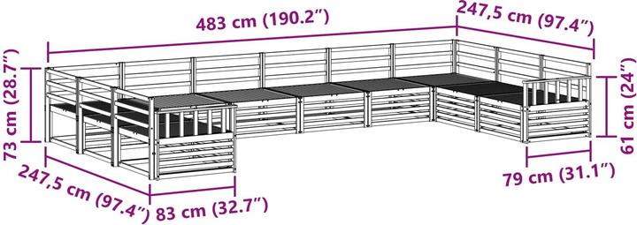 Produktbild vidaXL Outdoor-Sofa