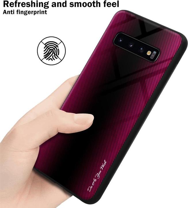 Produktbild Cadorabo TPU Gestreiftes Glas Cover (Samsung Galaxy S10+)