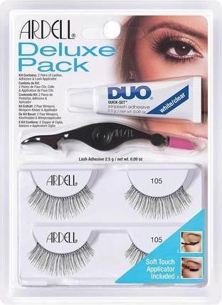 Ardell ARDELL Deluxe Pack Zestaw sztucznych rzęs 2 pary 105 Black (Wimpernkleber)