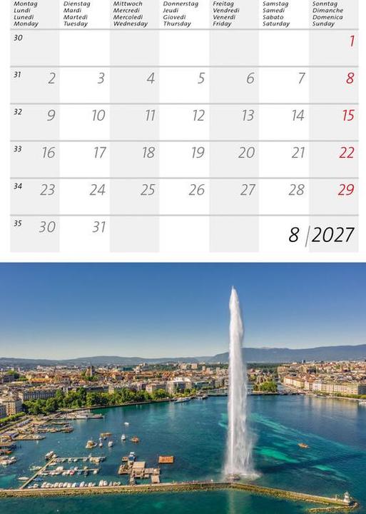 Actual product image Kleiner Schweizer Kalender 2027 (14.8 x 22 cm)