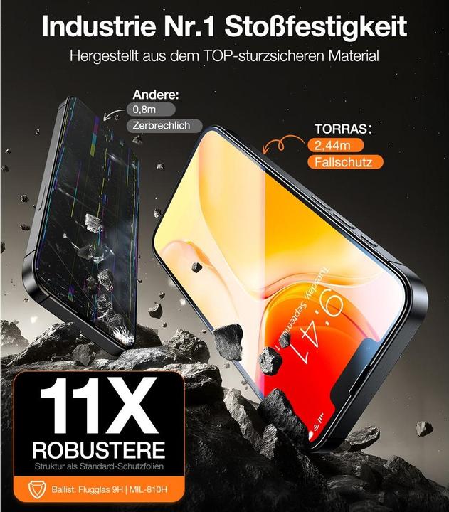 Actual product image Torras - Install Master (2 pcs., Apple iPhone 13, Apple iPhone 13 Pro, Apple iPhone 14, Apple iPhone 16e, Apple iPhone 17e)