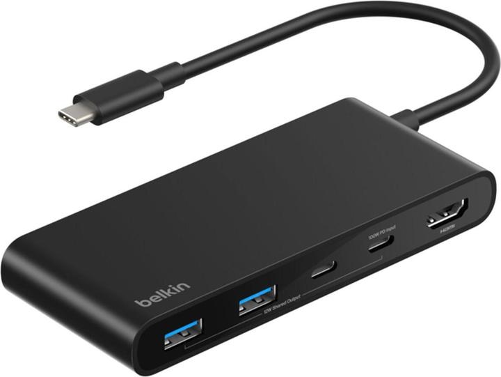 Actual product image Belkin CONNECT USB-C 7-in-1 mit Dual USB-C Ports,schw.AVC023hqBK (USB-C, 7 ports)