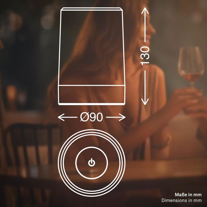 Produktbild Briloner Akku RGB+W LED Tischleuchte, Anthrazit (280 lm)