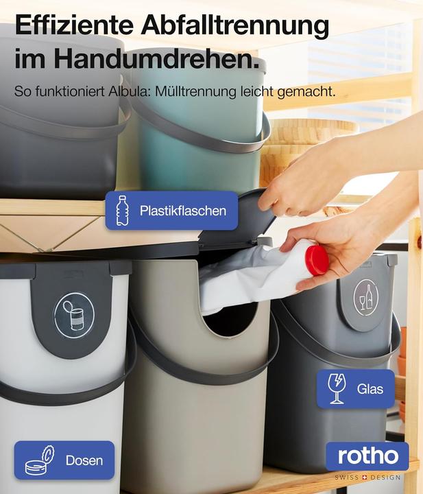 Produktbild Rotho Recycling-Müllsystem Albula (25 l)