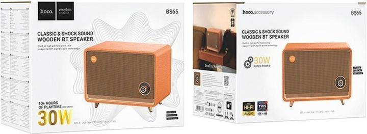 Produktbild Hoco Bluetooth speakers speaker bluetooth retro style BS65 orange (10 h)