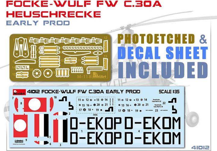 Image du produit Mini art Focke-Wulf Fw C.30A Sauterelle. Early Prod